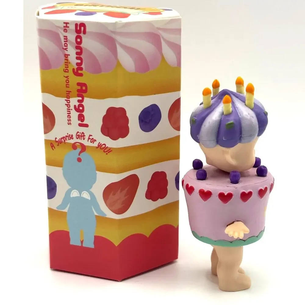 New Unbranded Kewpie/Angel Collectible Mini Figure, Blueberry BD Cake, Open Box